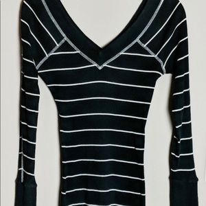 Free People snuggle long sleeve stripe